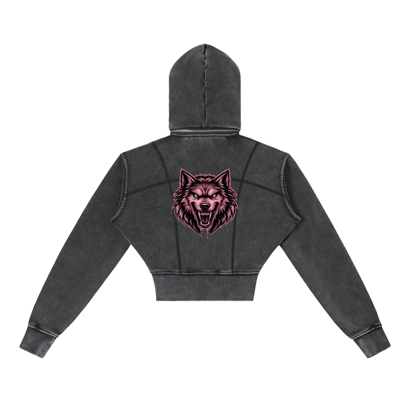 Vintage Washed Cropped Alpha Fleece Hoodie