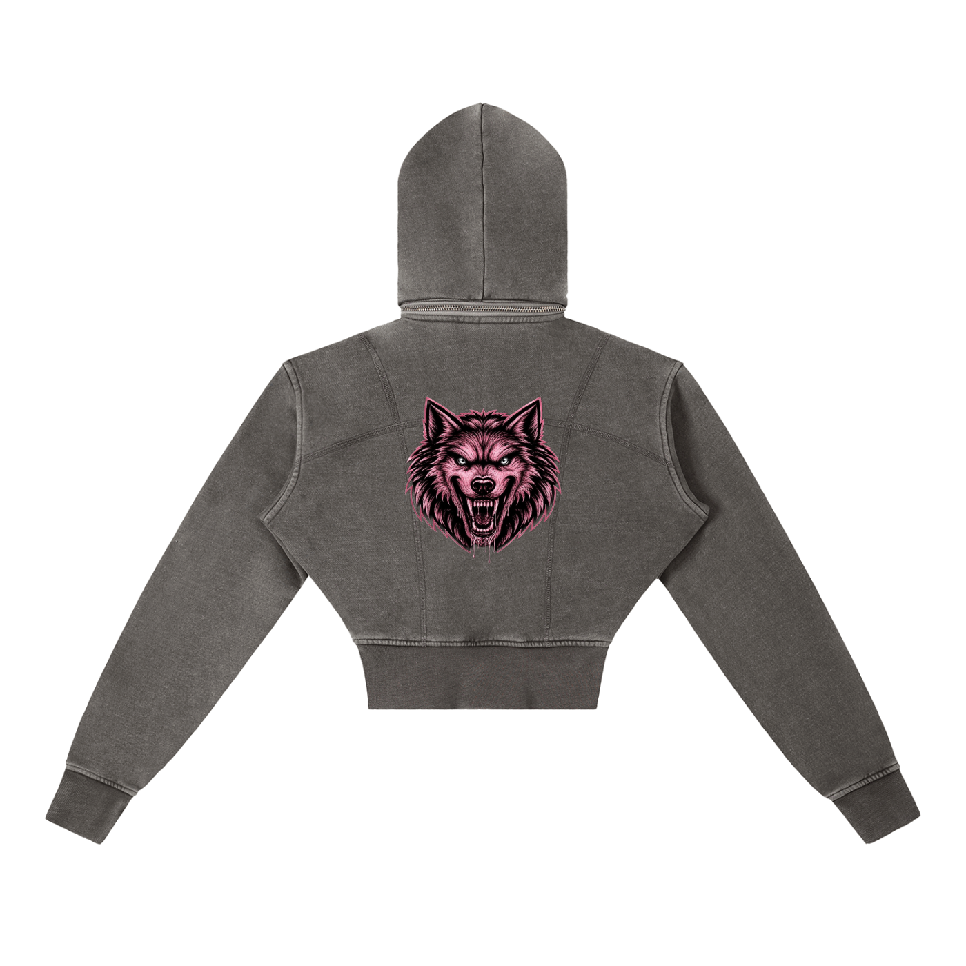 Vintage Washed Cropped Alpha Fleece Hoodie